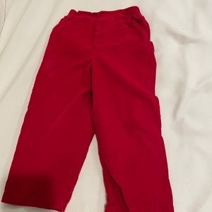Bella Bliss Red Corduroy Pants size 2T